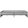 Graues Bettgestell Gargeloma 120x200cm (Holz und Metall)