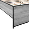 Graues Bettgestell Gargeloma 120x200cm (Holz und Metall)
