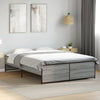 Graues Bettgestell Gargeloma 120x200cm (Holz und Metall)