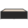 Schwarzes Bettgestell Gargeloma 140x190cm (Holz und Metall)