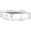 Schwarzes Bettgestell Gargeloma 140x190cm (Holz und Metall)
