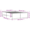 Graues Bettgestell Gargeloma 140x190cm (Holz und Metall)