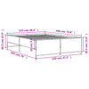 Schwarzer Bettrahmen Gargeloma 120x190cm (Holz und Metall)