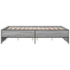 Graues Bettgestell Gargeloma 120x190cm (Holz und Metall)