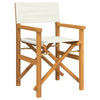 Cremefarbener Klappstuhl Mosnenilor (Teak massiv)