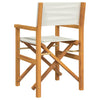 Cremefarbener Klappstuhl Mosnenilor (Teak massiv)