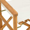 Cremefarbener Klappstuhl Mosnenilor (Teak massiv)