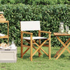 Cremefarbener Klappstuhl Mosnenilor (Teak massiv)