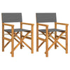 Graue Klappregiestühle Mosnenilor (2 Stück Teak)