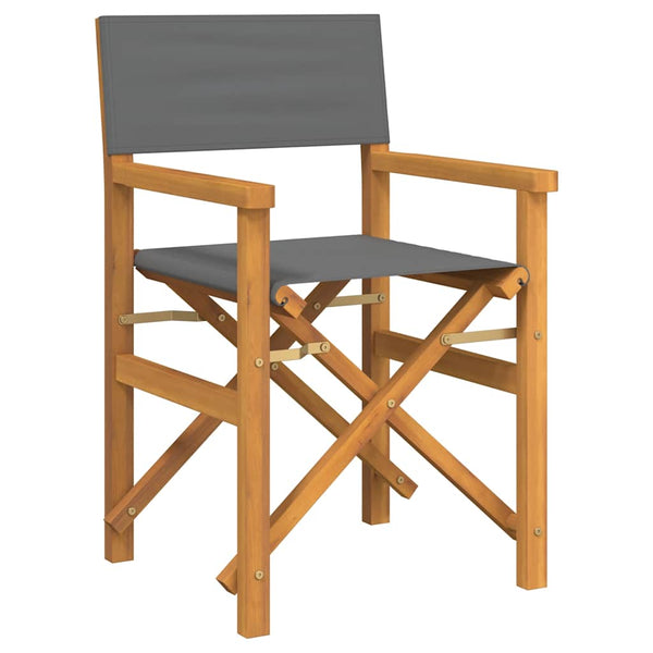 Graue Klappregiestühle Mosnenilor (2 Stück Teak)