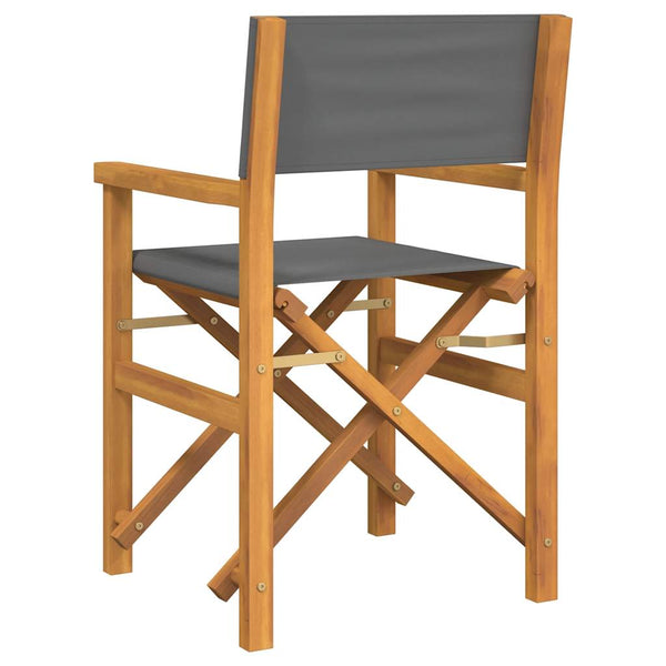 Graue Klappregiestühle Mosnenilor (2 Stück Teak)