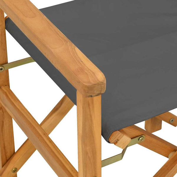 Graue Klappregiestühle Mosnenilor (2 Stück Teak)