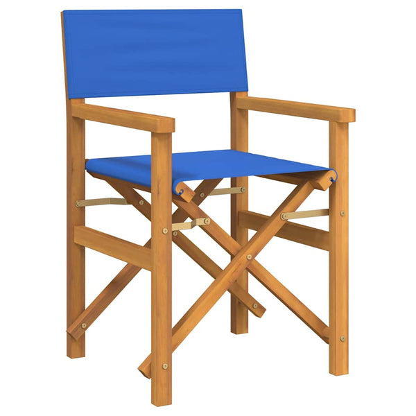 Blaue klappbare Regiestühle Mosnenilor (2 Stück Teak)
