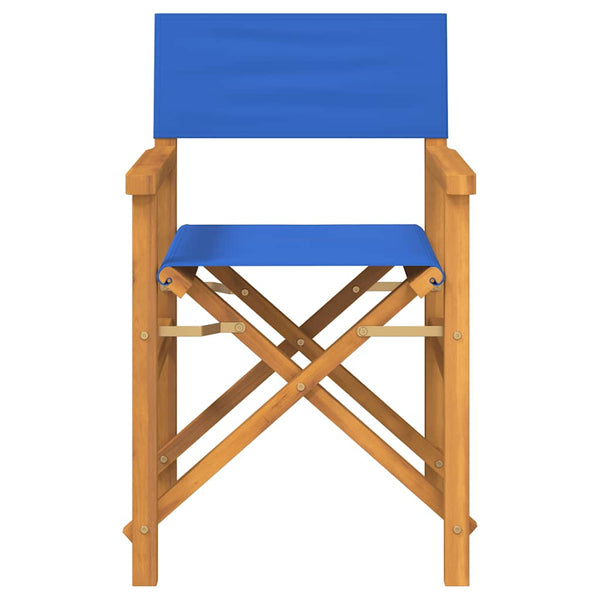 Blaue klappbare Regiestühle Mosnenilor (2 Stück Teak)