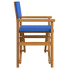 Blaue klappbare Regiestühle Mosnenilor (2 Stück Teak)