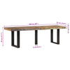 Bank Ronela 160 cm (recyceltes Massivholz und Stahl)