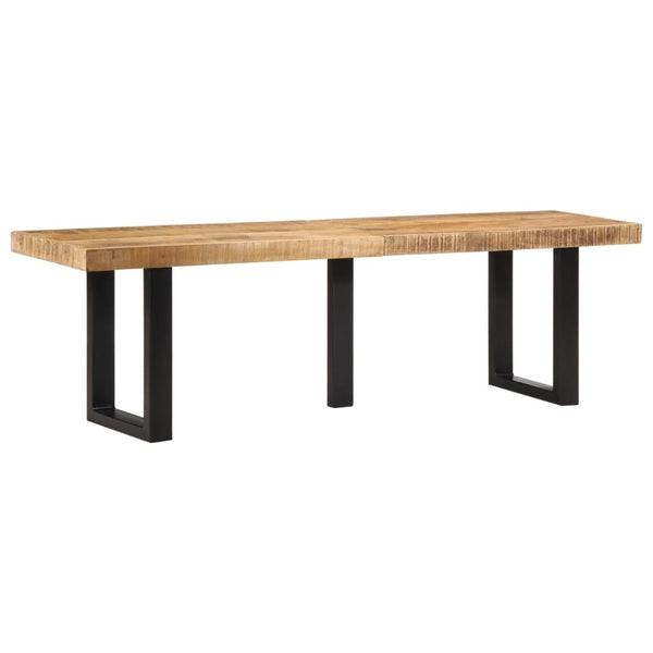 Bank Ronela 160 cm (grobes Mangoholz und Stahl)
