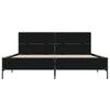 Schwarzer Bettrahmen Edidia 120x200cm (Holz und Metall)