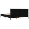 Schwarzer Bettrahmen Edidia 120x200cm (Holz und Metall)