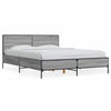 Graues Bettgestell Edidia 120x200cm (Holz und Metall)