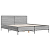 Graues Bettgestell Edidia 120x200cm (Holz und Metall)