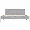 Graues Bettgestell Edidia 120x200cm (Holz und Metall)
