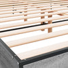 Graues Bettgestell Edidia 120x200cm (Holz und Metall)