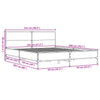 Graues Bettgestell Edidia 120x200cm (Holz und Metall)