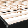 Schwarzes Bettgestell Edidia 140x200cm (Holz und Metall)