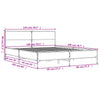 Schwarzes Bettgestell Edidia 140x200cm (Holz und Metall)