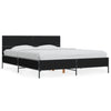 Schwarzes Bettgestell Edidia 150x200cm (Holz und Metall)