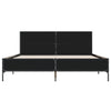 Schwarzes Bettgestell Edidia 150x200cm (Holz und Metall)