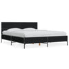 Schwarzer Bettrahmen Edidia 160x200cm (Holz und Metall)