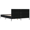 Schwarzer Bettrahmen Edidia 160x200cm (Holz und Metall)