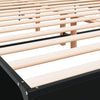 Schwarzer Bettrahmen Edidia 160x200cm (Holz und Metall)