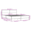 Schwarzer Bettrahmen Edidia 160x200cm (Holz und Metall)