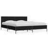 Schwarzes Bettgestell Edidia 180x200cm (Holz und Metall)