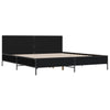 Schwarzes Bettgestell Edidia 180x200cm (Holz und Metall)