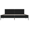 Schwarzes Bettgestell Edidia 180x200cm (Holz und Metall)
