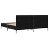 Schwarzes Bettgestell Edidia 180x200cm (Holz und Metall)