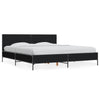 Schwarzes Bettgestell Edidia 200x200cm (Holz und Metall)