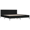 Schwarzes Bettgestell Edidia 200x200cm (Holz und Metall)