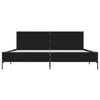 Schwarzes Bettgestell Edidia 200x200cm (Holz und Metall)