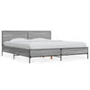 Graues Bettgestell Edidia 200x200cm (Holz und Metall)