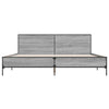 Graues Bettgestell Edidia 200x200cm (Holz und Metall)