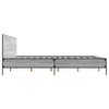 Graues Bettgestell Edidia 200x200cm (Holz und Metall)