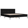Schwarzes Bettgestell Edidia 120x190cm (Holz und Metall)