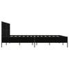 Schwarzes Bettgestell Edidia 120x190cm (Holz und Metall)