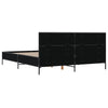 Schwarzes Bettgestell Edidia 120x190cm (Holz und Metall)
