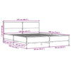 Schwarzes Bettgestell Edidia 120x190cm (Holz und Metall)